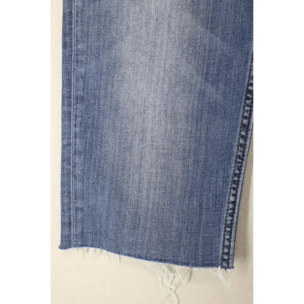 Banana Republic Jeans Traveler Slim Mens 30x21 Raw Hem Denim Cropped